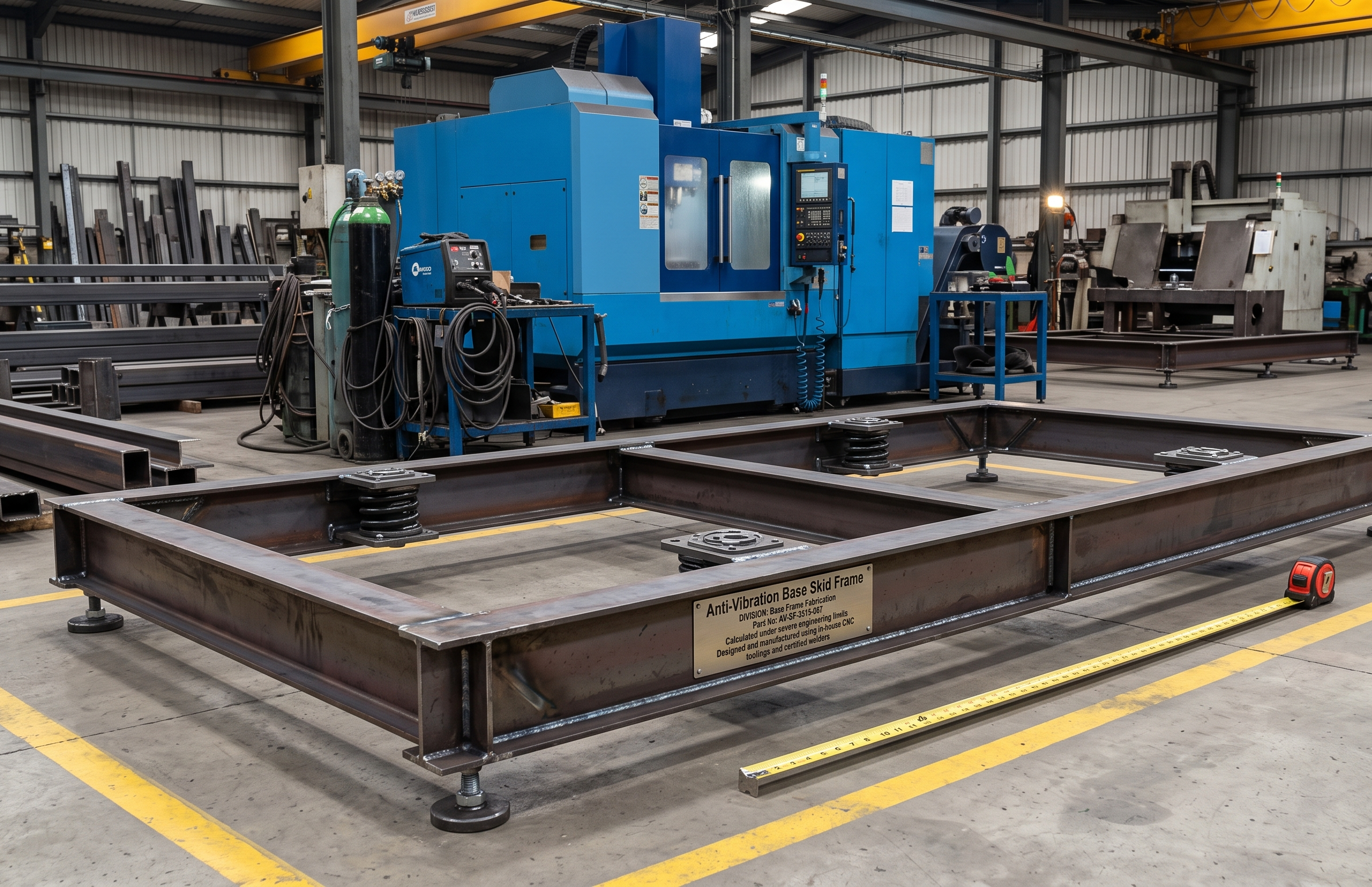 Anti-Vibration Base Skid Frame